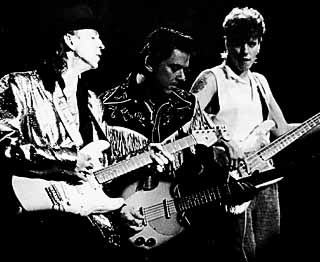 Family style: Stevie Ray Vaughan with brother Jimmie and Preston